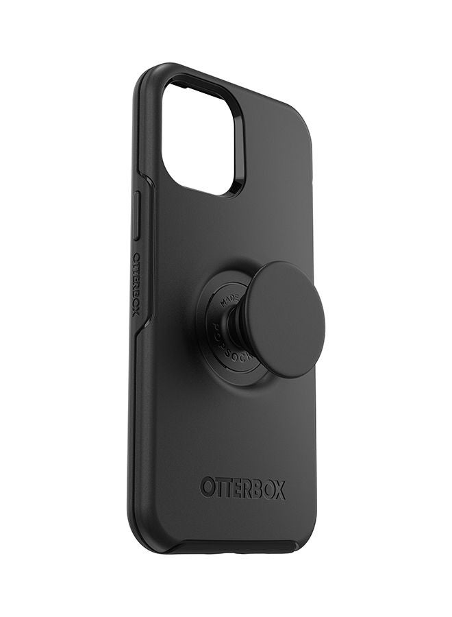 NIBEMINENT Symmetry Drop Protection Case Cover For Apple Iphone 12 Pro Max With Popsocket Phone Holder Black - Image 2