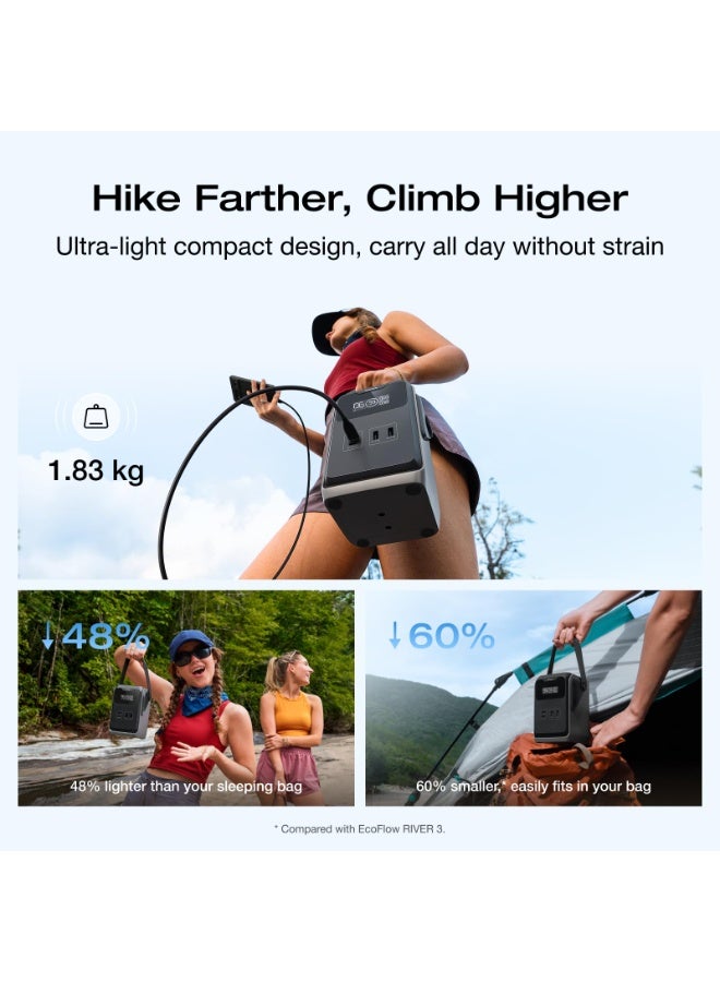 ECOFLOW EF ECOFLOW Trail 200 DC Portable Power Station, 192Wh Ultra-light LFP Battery Bank with Handle, 220W Solar Generator, Fast Charge, 4 Output Port, Drop-Proof, 0 Noise for Outdoor Travel - Image 2