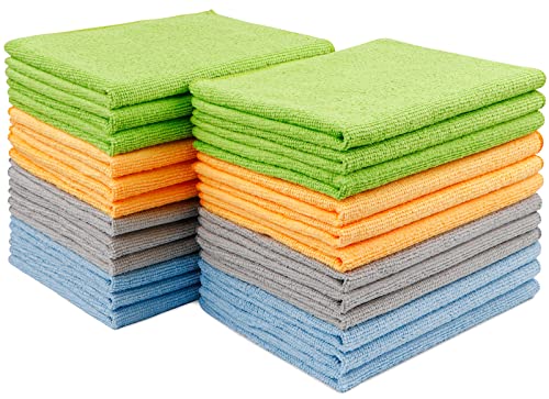 AIDEA Microfiber Cleaning Cloth 24 Pack Microfiber Towels for Cars Soft  Absorbent Cleaning Rags Premium Lint Free Shop Towels for House Kitchen Car 12inx16in
