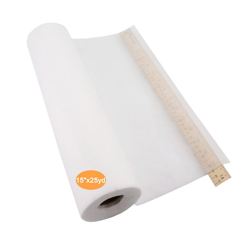 New brothread No Show Mesh Machine Embroidery Stabilizer Backing 15 x 25 Yd roll  Light Weight 18 oz  Cut into Variable Sizes for Machine Embroidery and Hand Sewing