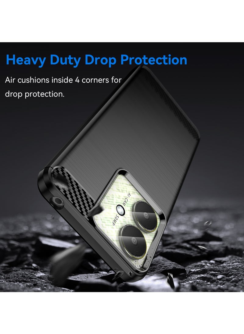 URBBKING - Shockproof Protection Phone Case for Redmi 13C 4G/Redmi 13C 5G/Poco M6 5G/Poco C65 4G Black - Image 1