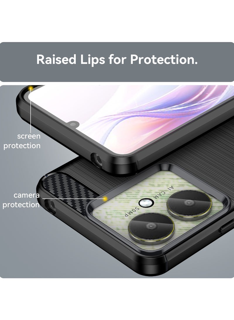 URBBKING - Shockproof Protection Phone Case for Redmi 13C 4G/Redmi 13C 5G/Poco M6 5G/Poco C65 4G Black - Image 1