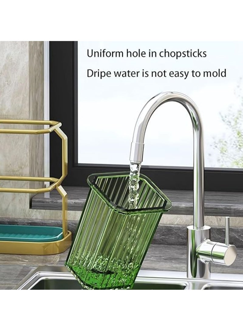 Chopstick and Knife Holder Gold and Green