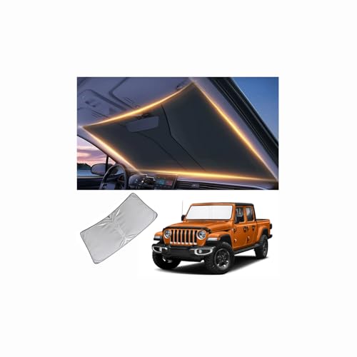 LZYYQX Windshield Sun Shade for Jeep Gladiator Front Window Shades Cover for 20202025 Gladiator Windshield Sun Visor Protector Car Accessories - Image 1
