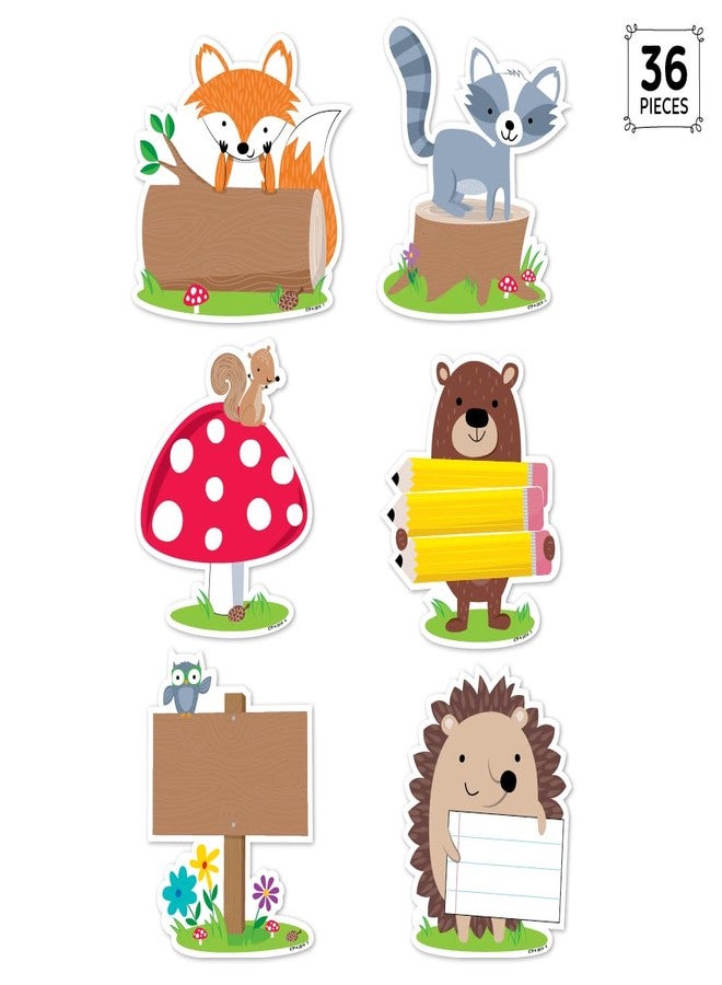 كريتيف تيتشنغ بريس مجموعة CTP Woodland Friends 6" Designer Cut-Outs، ديكور لوحة الإعلانات، مجموعة من 36 قطعة، 6 بوصات لكل قطعة (Creative Teaching Press 6099) - Image 2