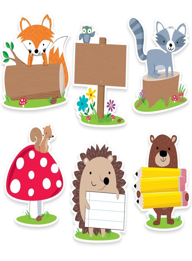 كريتيف تيتشنغ بريس مجموعة CTP Woodland Friends 6" Designer Cut-Outs، ديكور لوحة الإعلانات، مجموعة من 36 قطعة، 6 بوصات لكل قطعة (Creative Teaching Press 6099) - Image 1