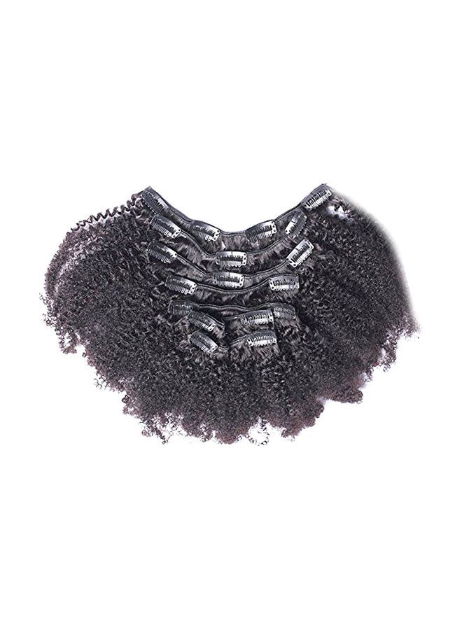 NIBEMINENT 7-Piece Clip-In Curly Hair Extension Black 8inch - Image 1