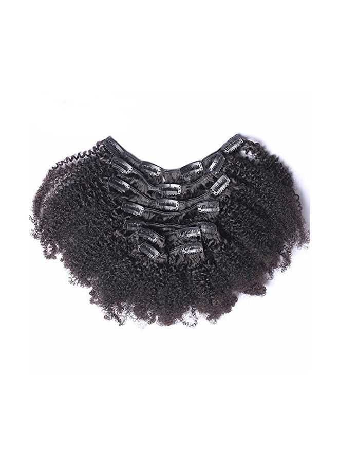 NIBEMINENT 7-Piece Clip-In Curly Hair Extension Black 8inch - Image 3