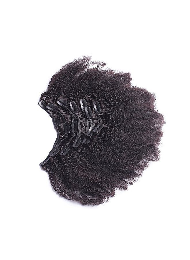 NIBEMINENT 7-Piece Clip-In Curly Hair Extension Black 8inch - Image 4