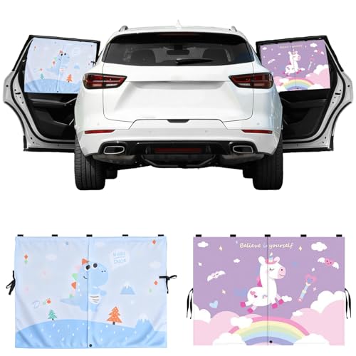 Zebrabox 2 PCS Magnetic Car Window Shade for Baby,Easy Installation Side Window Sunshades, Universal Fit for Most Cars Friendly Automotive Interior with Cartoon Patterns -for Baby - Image 1