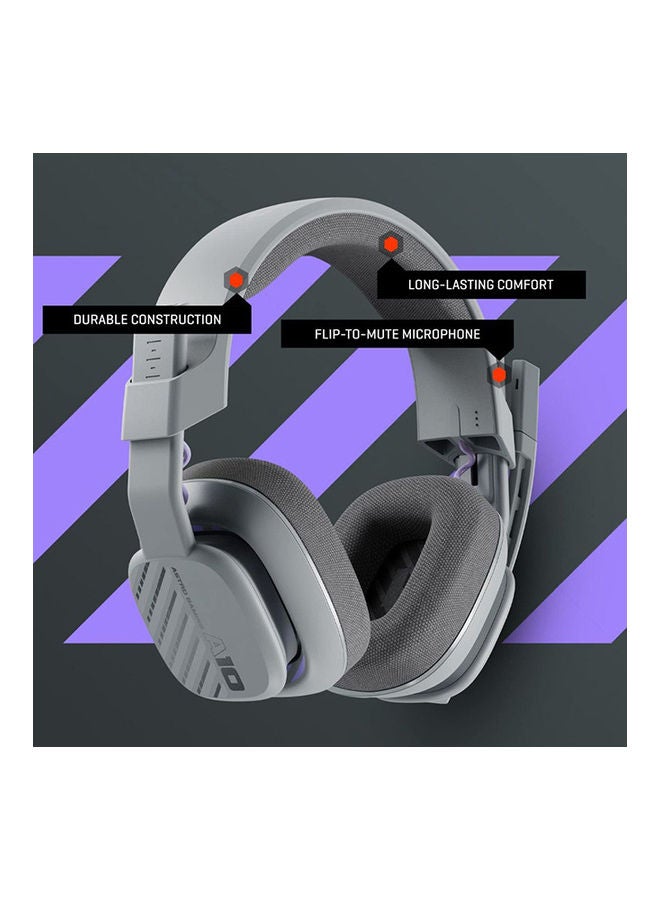 ASTRO A10 Ozone Grey PC Gaming Headset - Image 2