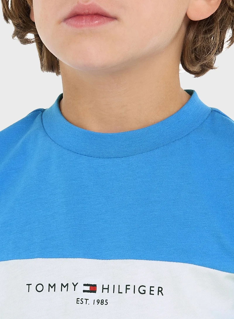 TOMMY HILFIGER Youth Color Block T-Shirt & Shorts Set