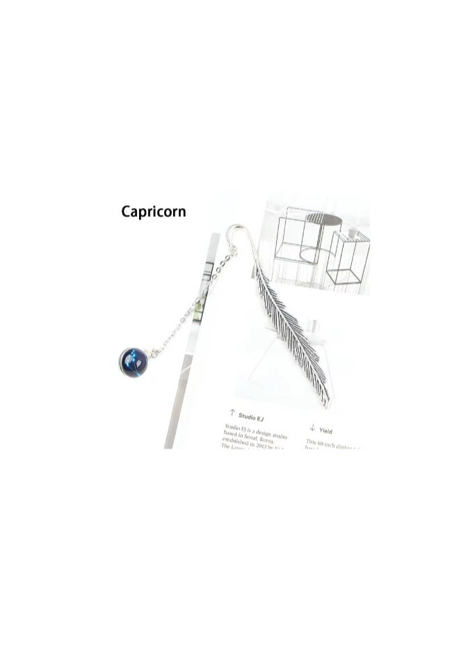 Generic Book divider with precise details and a distinctive astrological touch - Capricorn 