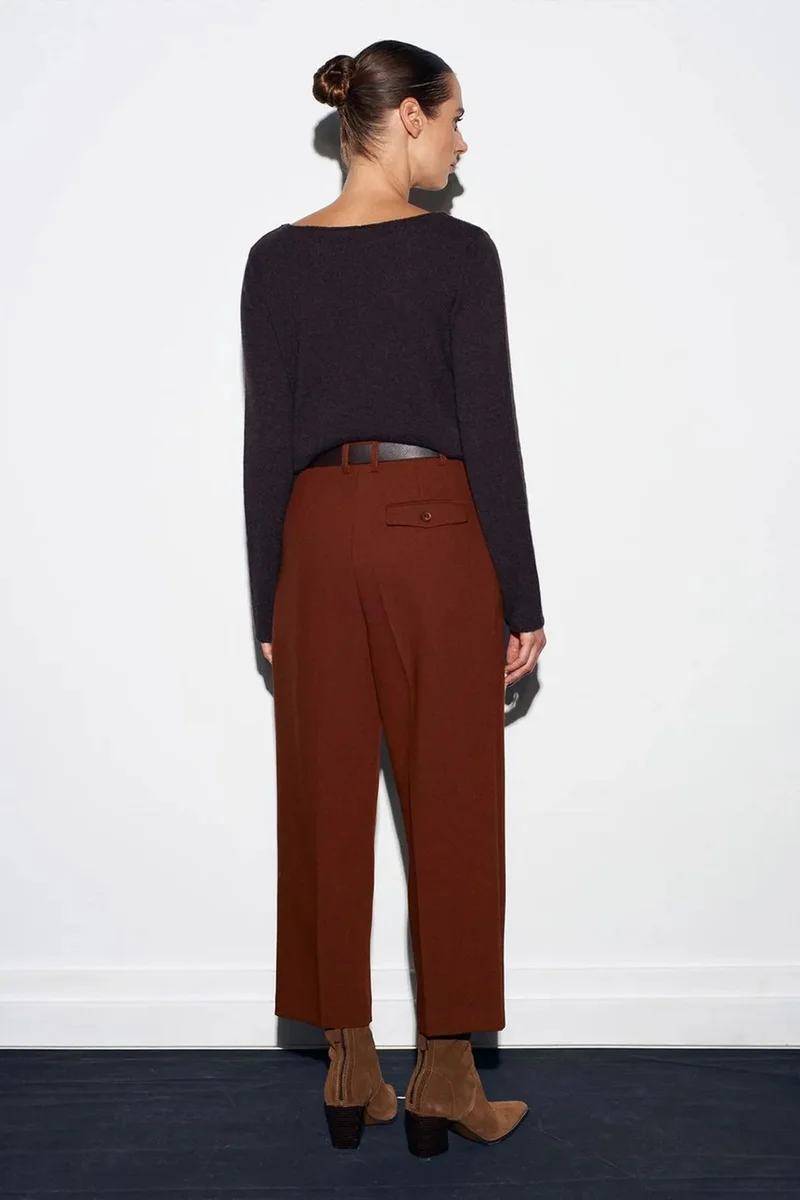 ديلفين DILVIN Women's Tailored Straight-leg Trousers