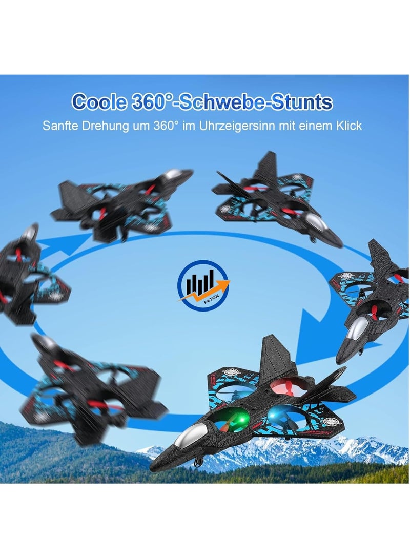 L0712 Remote Control Fighter Aircraft – Vtol Vertical Takeoff Plane With Led Lights And 1 Battery – Rc Airplane Toy For Kids And Beginners - Image 4