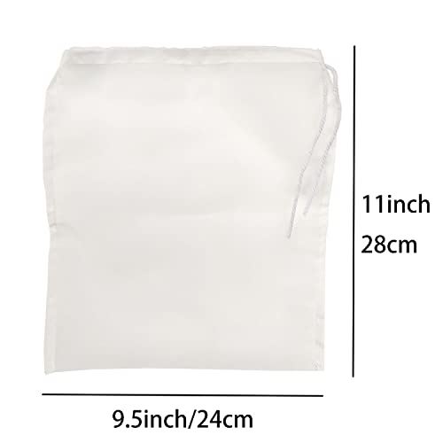Kosmosta 2 Pack Nut Milk Bags with Fruit Roll Sheets, 100 Micron Reusable Nylon Food Strainers Bags Multi-use Food Grade Almond Milk Filter Bags, Fine Mesh Nylon Cheesecloth & Cold Brew Coffee Filter - Image 4