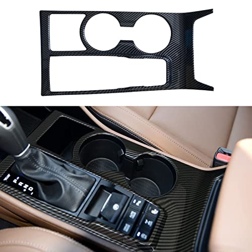 ruihe Carbon Fiber Pattern Car Gear Shift Knob Console Panel Trims Cup Holder Frame Cover Compatible with Fit for Hyundai Tucson 2016 2017 2018 2019 2020 North American Version - Image 5