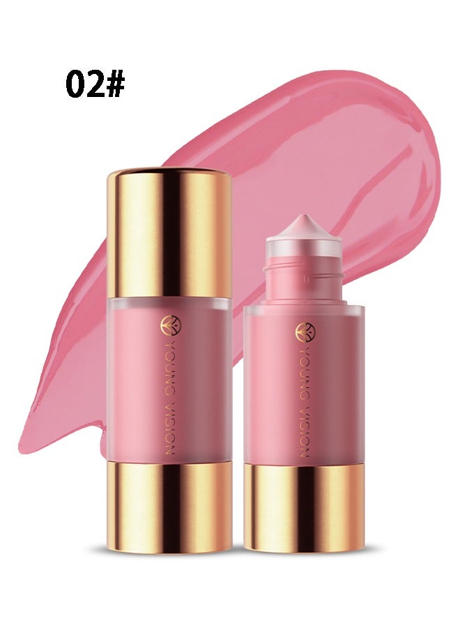 YOUNG VISION Dropper Liquid Blusher 02, Soft Matte Finish Cream Blush Liquid Blush Cream Blush Makeup Lightweight, Smooth Brightening Rouge - 10.3ML - Image 1