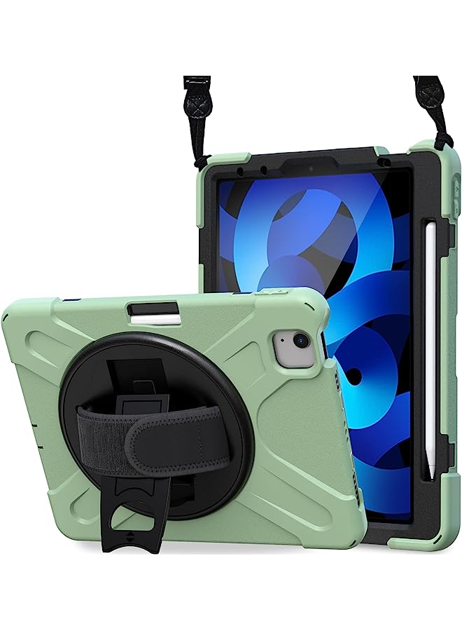 Procases Ipad Air 4 Rugged Case 10.9 Inch 2020 Ipad Air 4Th Generation Case, Heavy Duty Shockproof Rotating Kickstand Protective Cover For 2020 Ipad Air 10.9" 4Th Gen A2316 A2324 A2325 A2072 -Green - Image 1