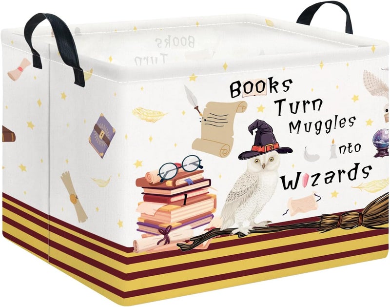 CLOCOR Rectangular Storage Basket Empty,Gift Basket,Waterproof Storage Bin with Handles,Room Decor(Magic) - Image 1