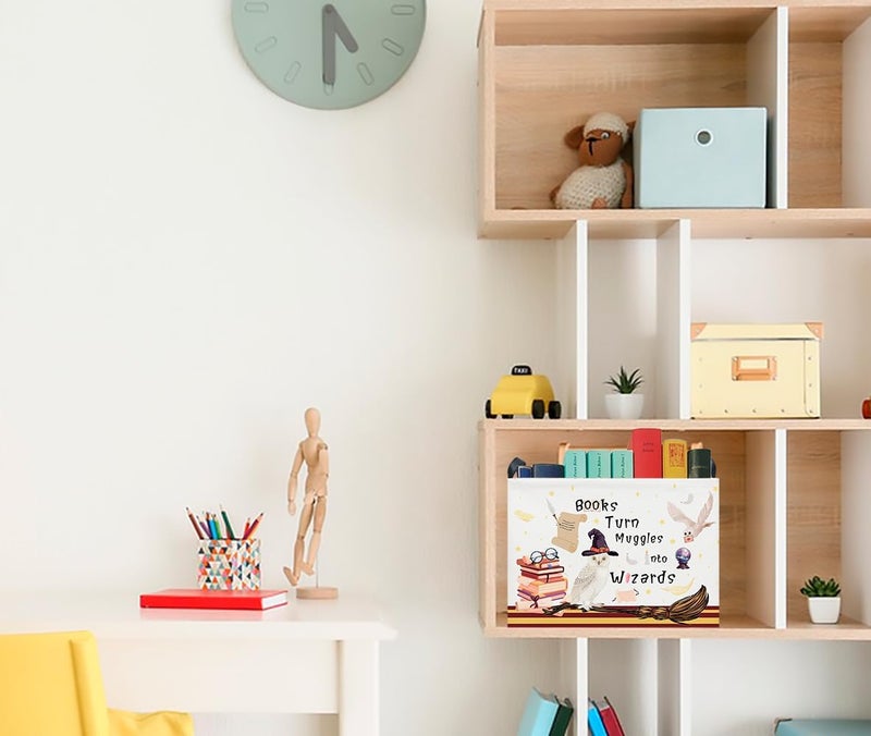 CLOCOR Rectangular Storage Basket Empty,Gift Basket,Waterproof Storage Bin with Handles,Room Decor(Magic) - Image 3