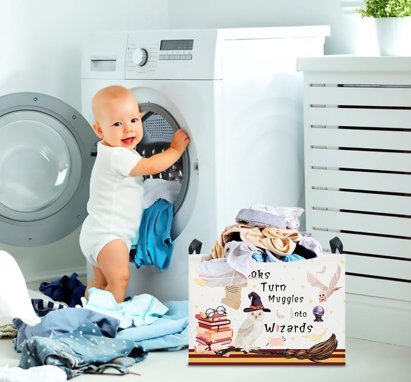 CLOCOR Rectangular Storage Basket Empty,Gift Basket,Waterproof Storage Bin with Handles,Room Decor(Magic) - Image 4