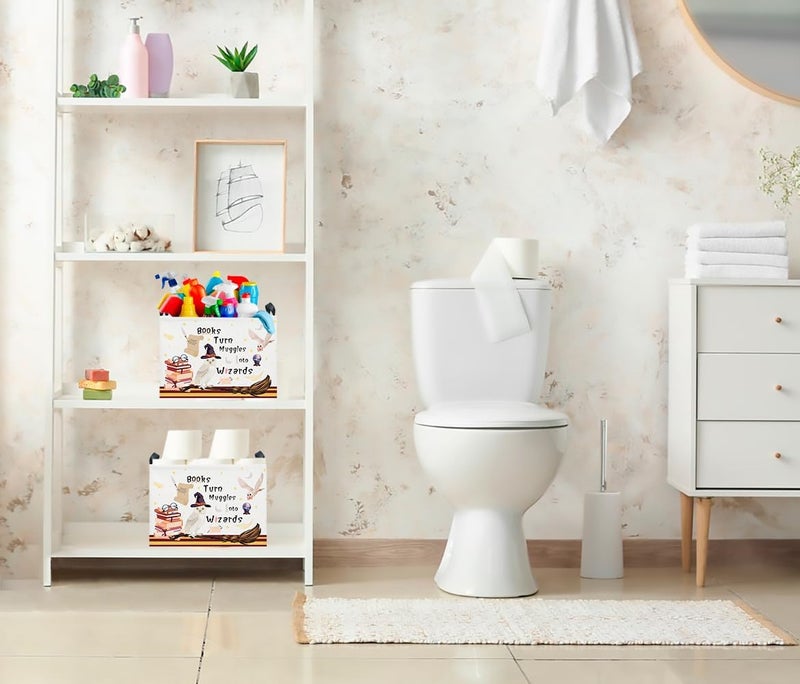 CLOCOR Rectangular Storage Basket Empty,Gift Basket,Waterproof Storage Bin with Handles,Room Decor(Magic) - Image 5