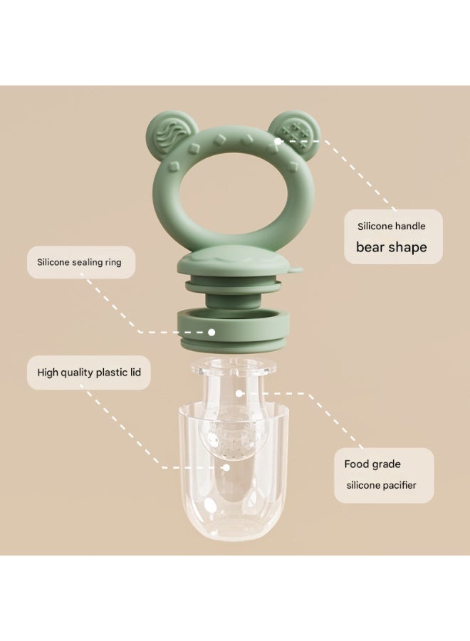 Baby Fruit Food Feeder with Popsicle Mold, Cute Teething Toys Silicone Teethers for Babies 3-12 Months for Baby Feeding Gift - Image 2