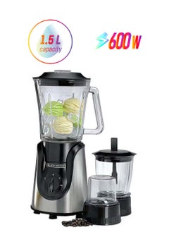 Blender And Smoothie Maker With Glass Jar, Mincer And Grinder/Chopper 1.5 L 600.0 W BX600G-B5 Silver/Black