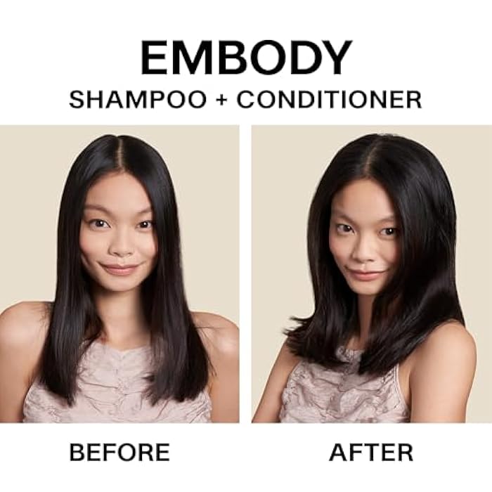 JVN Embody Volumizing Shampoo and Conditioner Set, 20 Fl Oz, Color Safe Clarifying Shampoo for Build up, Adds Fullness, Moisture, Restores Shine, Hair Care for Women and Men, Silicone and Sulfate Free - Image 3