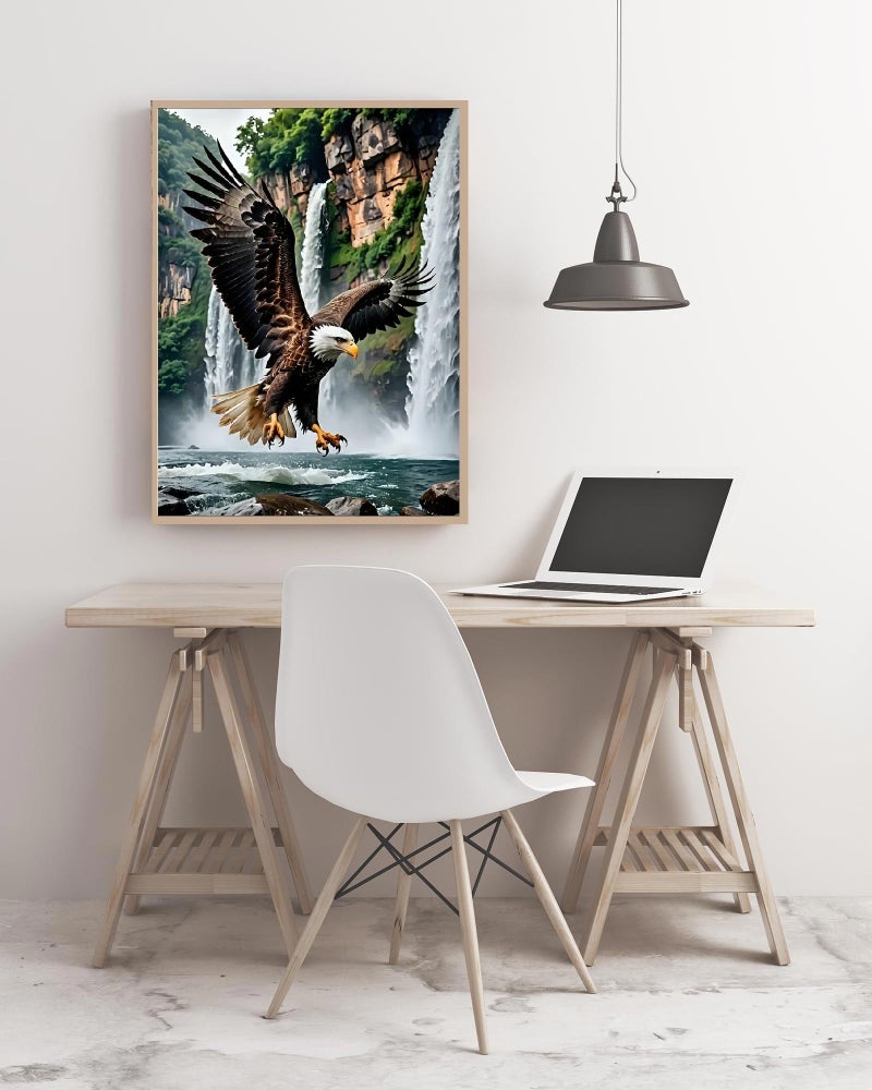 askkqtx Eagle Diamond Art Kits for Adults, Waterfall Diamond Painting Kits for Beginners, DIY 5D Full Drill Crystal Rhinestone Gem Art Craft Home Decor 12x16 Inch - Image 5