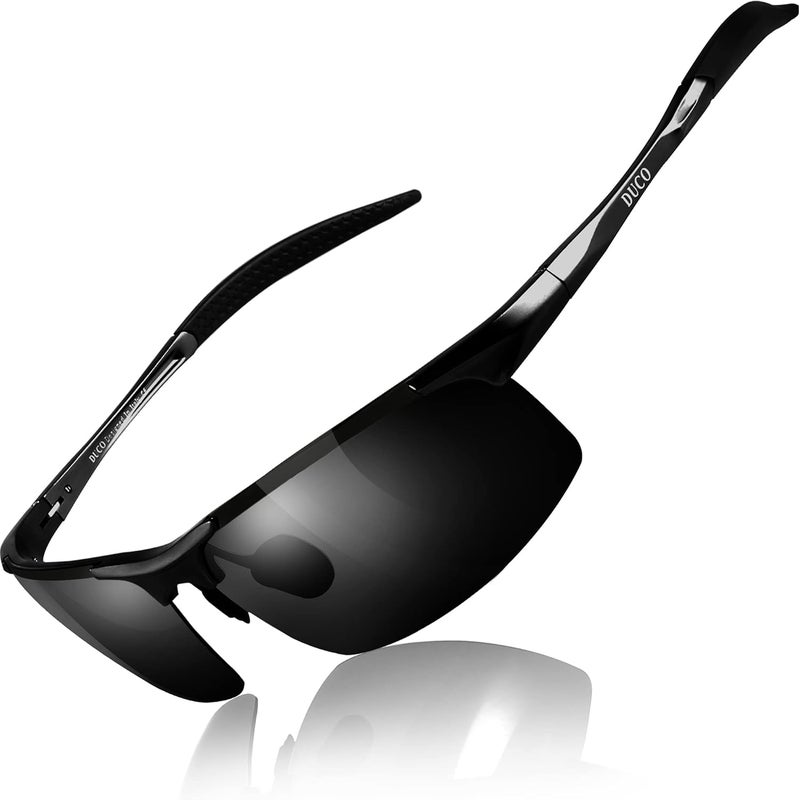 DUCO Men's Sports Polarized Sunglasses with UV Protection - Model 8177s - Image 1