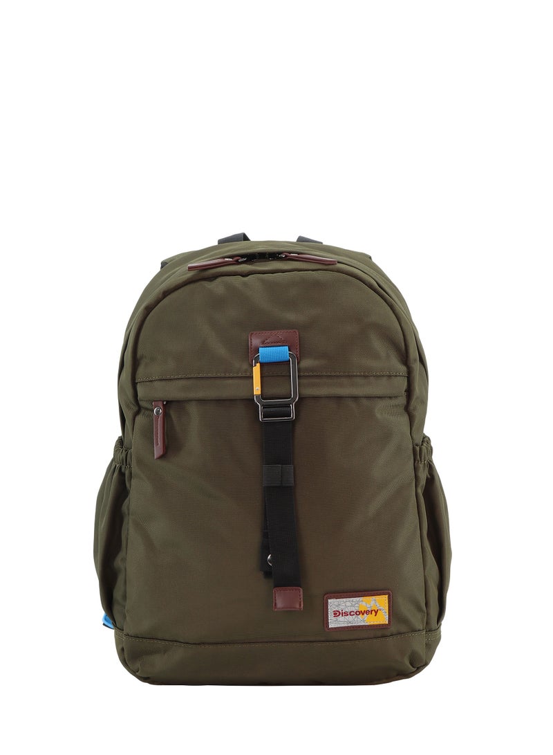 ديسكفري حقيبة ظهر ديسكفري آيكون . لتر كاكي، متينة وخفيفة الوزن متعددة الجيوب للسفر، جيب مبطن للابتوبالتابلت بتقنية ، حزام قابل للتعديل مع حزام تثبيت للأمتعة، للرجال والنساء للمدرسة والاستخدام الخارجي - Image 1
