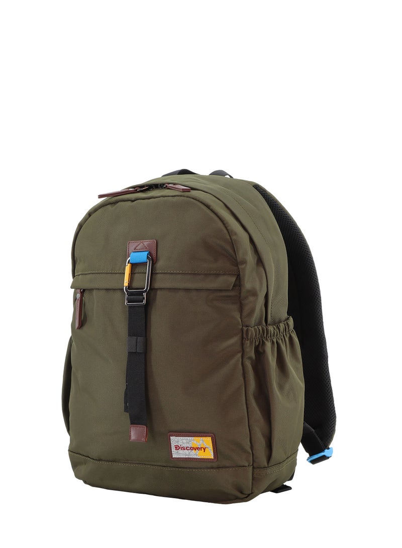 ديسكفري حقيبة ظهر ديسكفري آيكون . لتر كاكي، متينة وخفيفة الوزن متعددة الجيوب للسفر، جيب مبطن للابتوبالتابلت بتقنية ، حزام قابل للتعديل مع حزام تثبيت للأمتعة، للرجال والنساء للمدرسة والاستخدام الخارجي - Image 2
