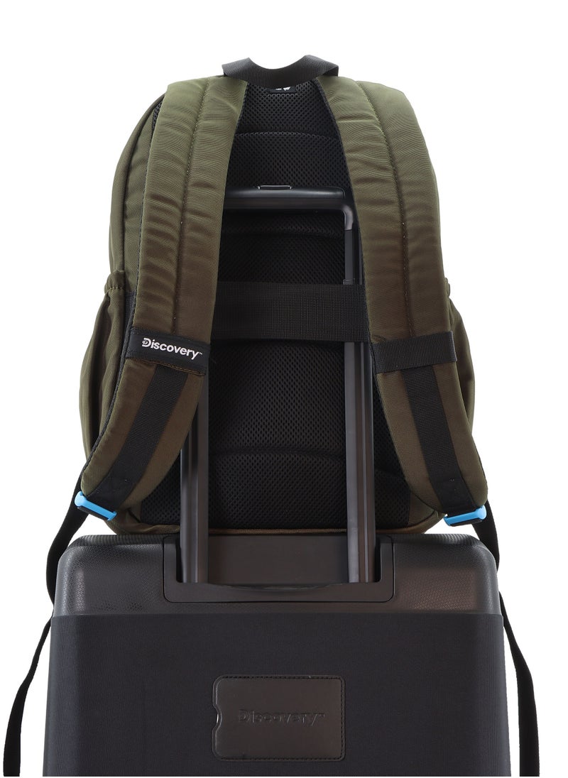 Discovery ICON Backpack 16.2L Khaki, Durable Lightweight Multi Compartment Travel Bag, Padded Laptop/Tablet Pocket RFID, Adjustable Strap With Luggage Fix Strap, Men Women School Outdoor - pzsku/Z0188C0C631EE1043AA1AZ/45/_/1721990451/f7ab842e-9d32-4b21-b754-b5ec8e645deb