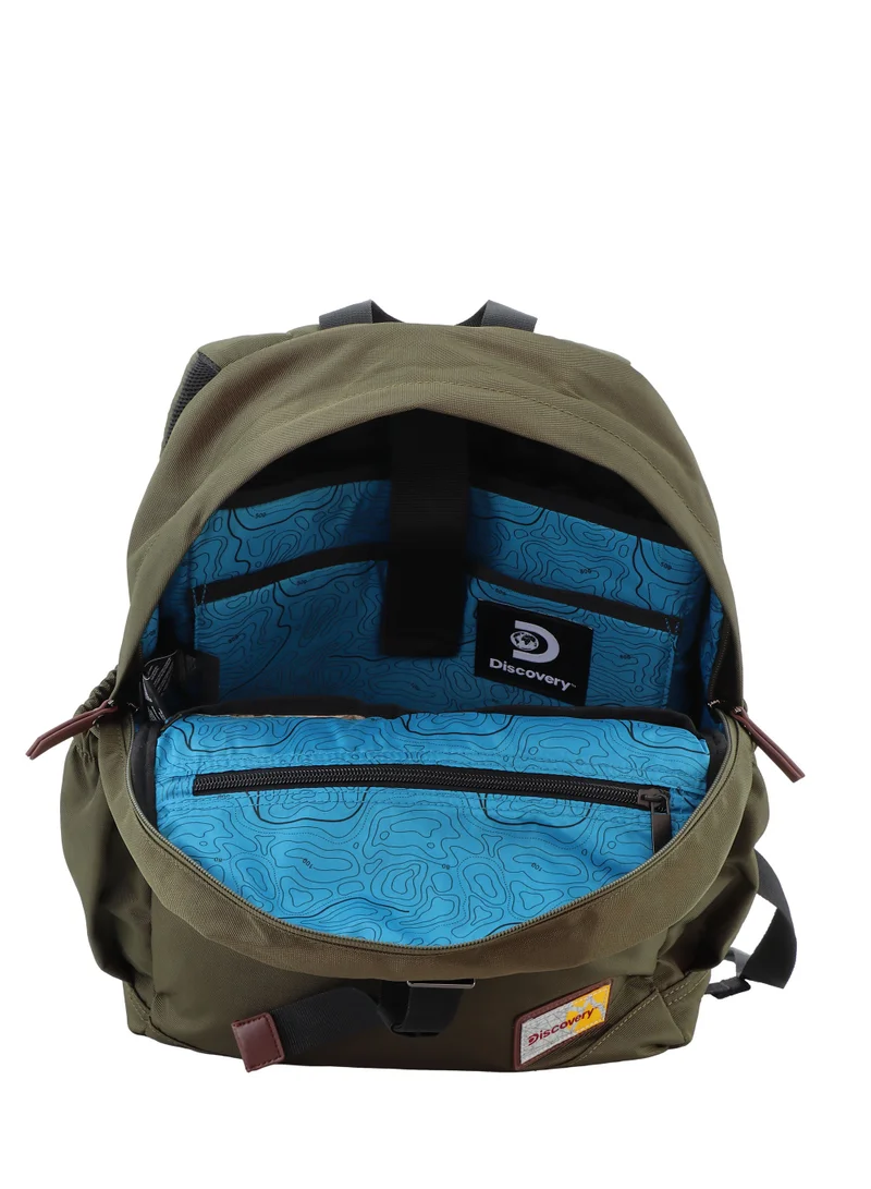 Discovery Discovery ICON Backpack 16.2L Khaki, Durable Lightweight Multi Compartment Travel Bag, Padded Laptop/Tablet Pocket RFID, Adjustable Strap With Luggage Fix Strap, Men Women School Outdoor