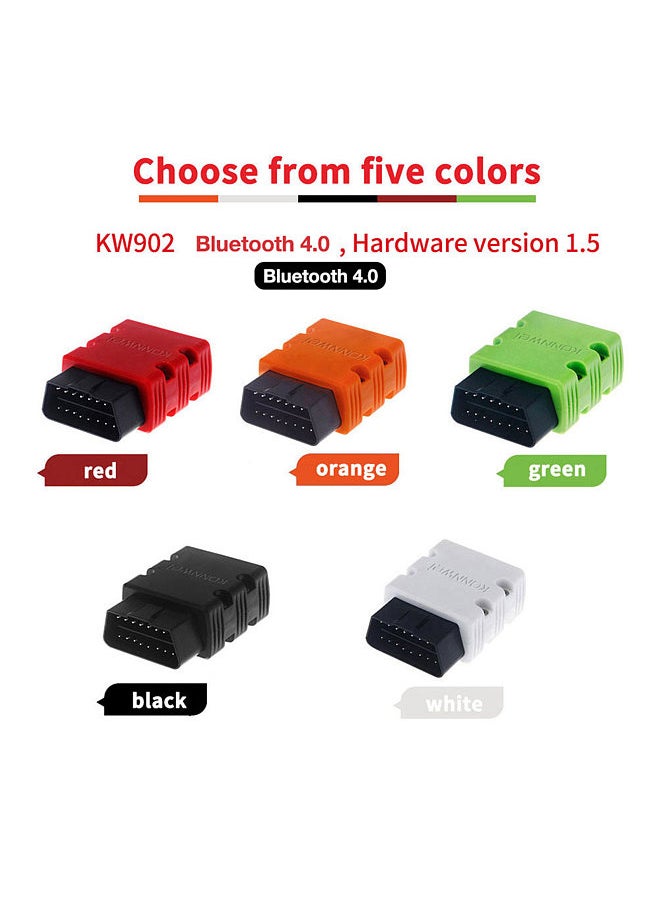 Konnwei - KW902 Mini BT 5.0 Wireless OBD-II Car Auto Diagnostic Scan Tools Car Detector Tester Scanner for IOS Android System - Image 1