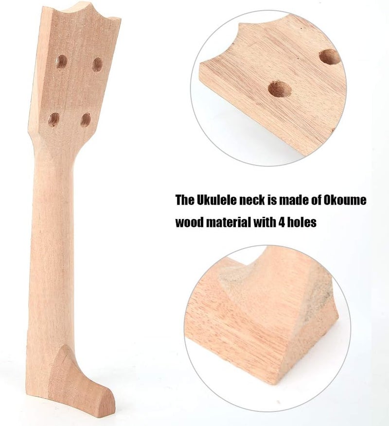 OUKA Ukulele Neck, Okoume Wood Ukulele Neck & Rosewood Fingerboard Musical Instrument Accessories (21 Inch) - Image 5