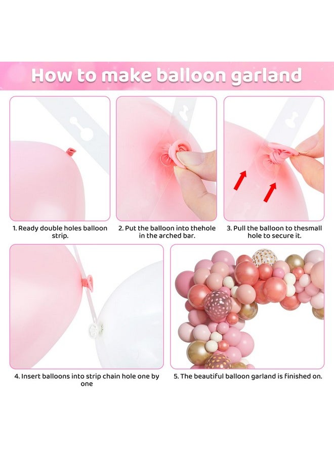 Amandir 142Pcs Baby Shower Decoration For Girl Rose Gold Pink Balloon Garland Kit 4Pcs Baby Balloon Block Boxes With Letters For Birthday Party Supplies Gender Reveal Decor  - Image 4