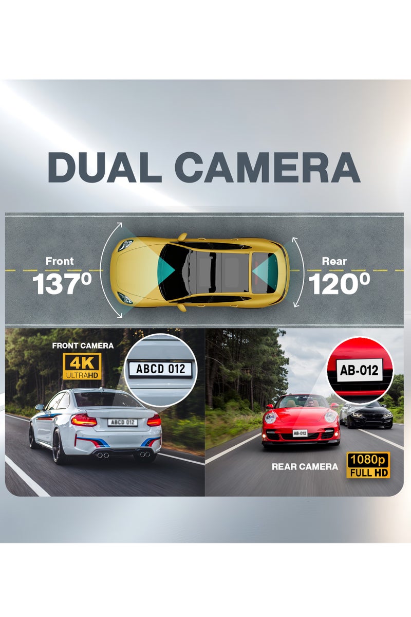 Pioneer Dash Camera VREC-Z820DC | 4K Front, HD Rear Camera | STARVIS Sensor | A.I Night Vision | 7.2cm Screen | ADAS Alerts | GPS Logging - Image 5