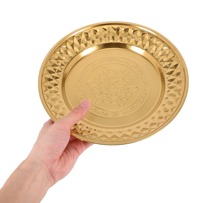 🍳 صينية تقديم أنيقة من الفولاذ المقاوم للصدأ بتصميم عتيق للاستخدام في المناسبات الخاصة - Image 3