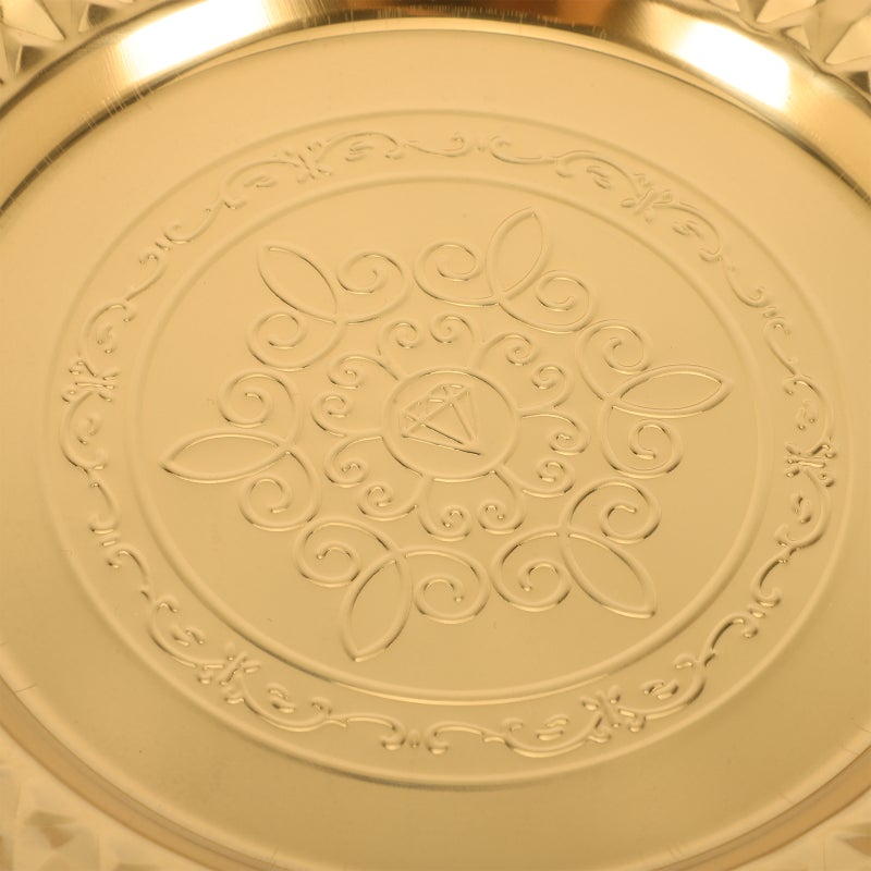 🍳 صينية تقديم أنيقة من الفولاذ المقاوم للصدأ بتصميم عتيق للاستخدام في المناسبات الخاصة - Image 2