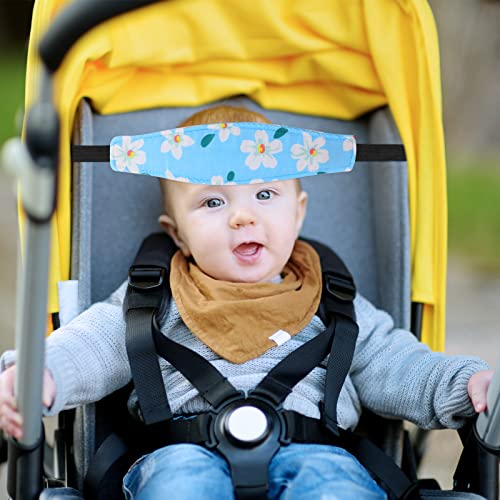 Hestya 2 Pieces Baby Car Seat Head Straps, Carseat Head Support for Toddler Holder Band Headrest, Stroller Sleeping Headrest Neck Relief for Kids Children Toddler Infant(Classic Flower) - Image 4