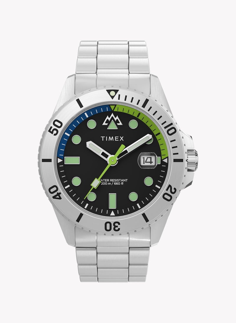 Timex Expedition North® Anchorage SST Black Dial SST Bracelet TW2W41900 Men's Watch - Image 1