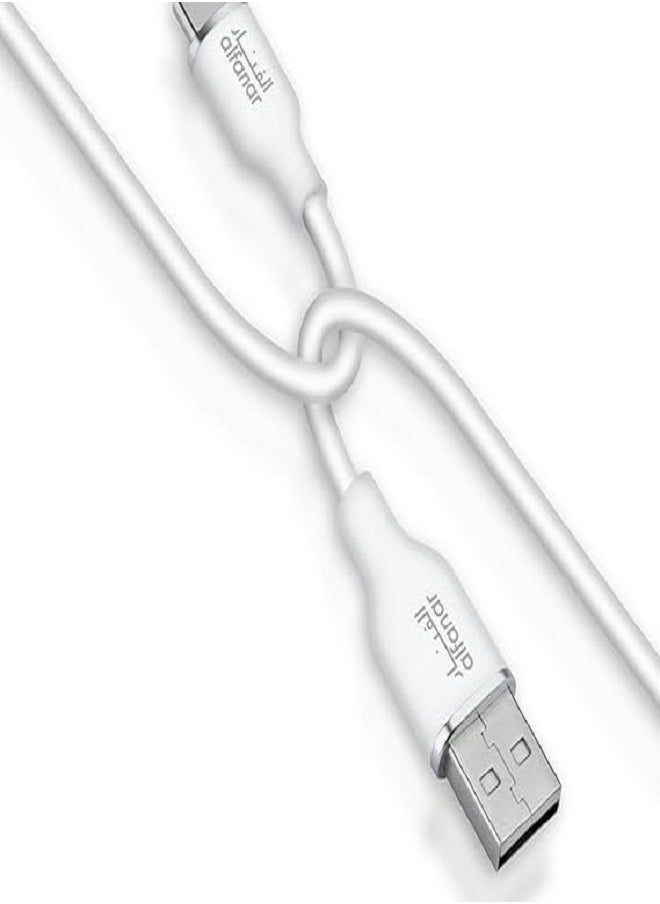 الفنار - الفنار كابل للشحن والبيانات USB-A إلى USB-C، كابل سيليكون بطول 1 متر - 3 أمبير 15 واط بحد أقصى - نقل بيانات بسرعة 480 ميجابت في الثانية - Image 1