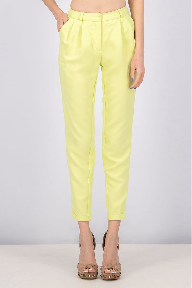 Mohito Women Front Pocket Casual Pants, Apple Green - Image 1