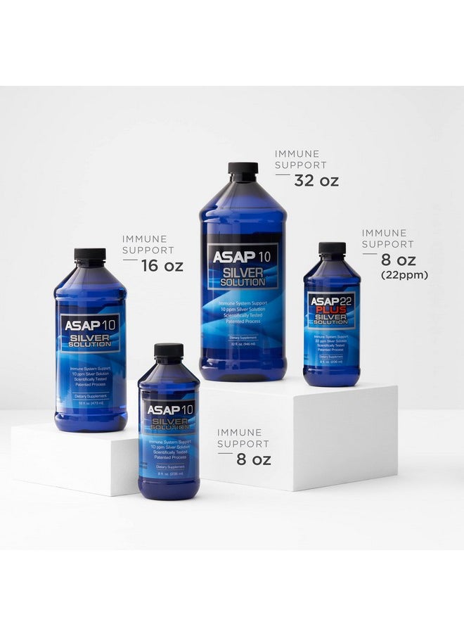 American Biotech Labs - American Biotech Labs - ASAP 10 Silver Solution - Immune System Support, 10 Ppm Colloidal Silver Liquid Silver Solution Daily Immune Support Supplement with Silversol Technology - 8fl Oz - Image 1