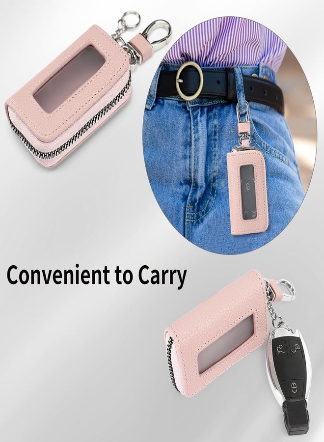 SENDEFN Universal Car Key Fob Case Leather Smart Remote Keychain Protector Holder - Image 5