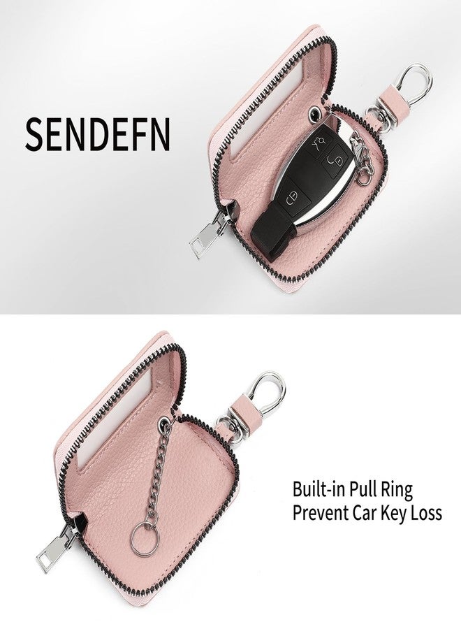 SENDEFN Universal Car Key Fob Case Leather Smart Remote Keychain Protector Holder - Image 2