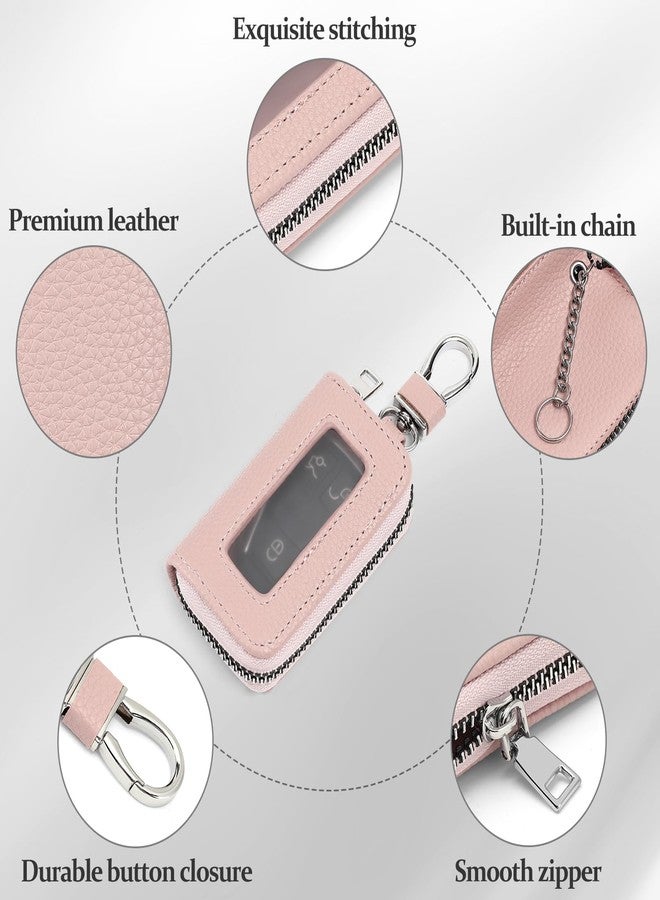 SENDEFN Universal Car Key Fob Case Leather Smart Remote Keychain Protector Holder - Image 4